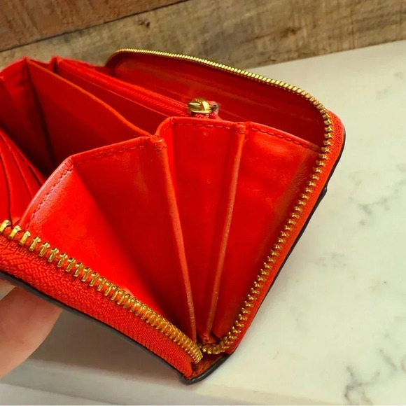 Coach Patent Leather Zip Around Wallet - Picture 9 of 11